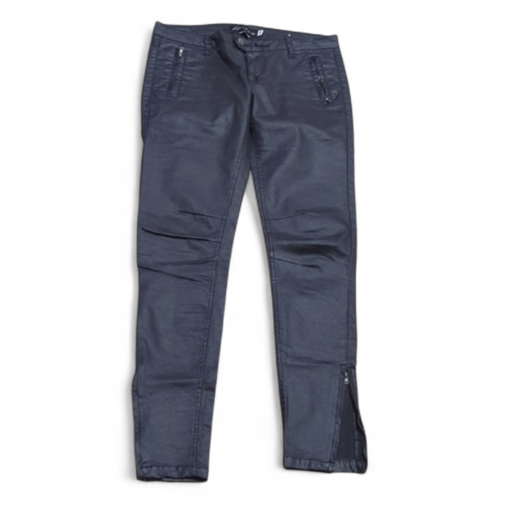 💙 Harlow Blue Faux Leather Skinny Pants – Size 26